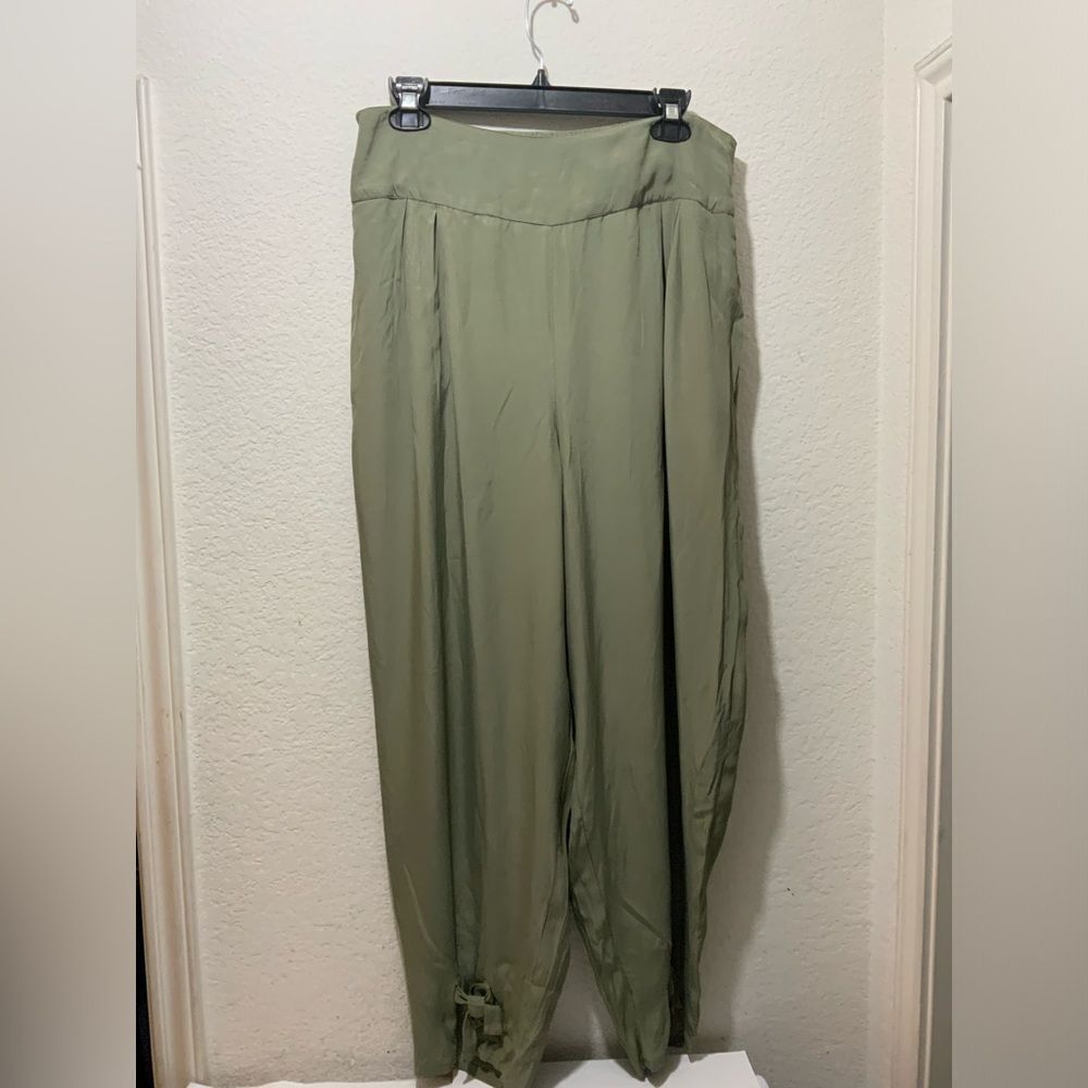 Masai Women's L Large High Rise Tied Leg Pants 100% Viscose